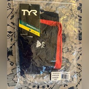 TYR Triumph All-Over Jammer swimsuit Red/White/Blue (RD/WHT/BLU) size 28 NWT